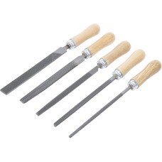 BGS Technic File Set | Wooden Handle | 150 mm | 5 pcs.