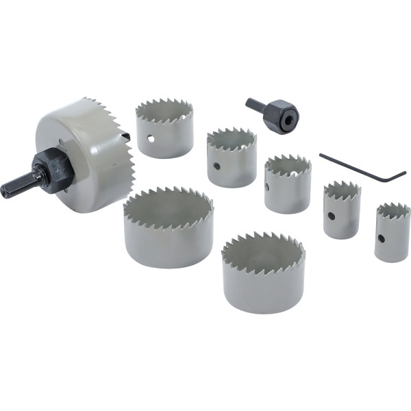 BGS Technic Hole Saw Set | Ø 19 - 64 mm | depth 24 mm | 11 pcs. BGS Technic Hole Saw Set | Ø 19 - 64 mm | depth 24 mm | 11 pcs.