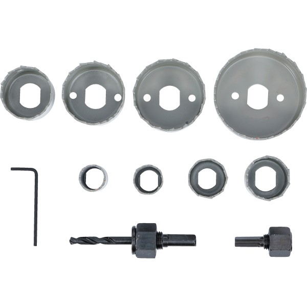 BGS Technic Hole Saw Set | Ø 19 - 64 mm | depth 24 mm | 11 pcs. BGS Technic Hole Saw Set | Ø 19 - 64 mm | depth 24 mm | 11 pcs.