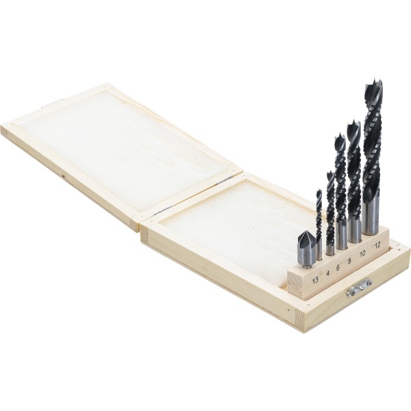 BGS Technic Wood Crown and Milling Drill Set | 4 - 12 mm | 6 pcs. BGS Technic Wood Crown and Milling Drill Set | 4 - 12 mm | 6 pcs.