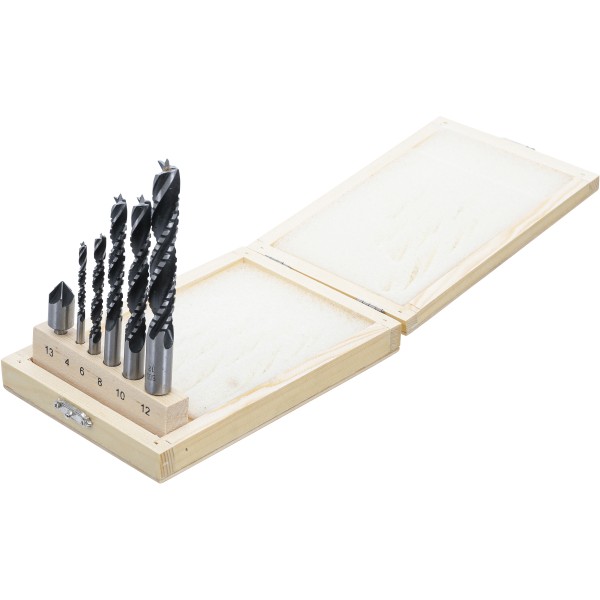 BGS Technic Wood Crown and Milling Drill Set | 4 - 12 mm | 6 pcs. BGS Technic Wood Crown and Milling Drill Set | 4 - 12 mm | 6 pcs.