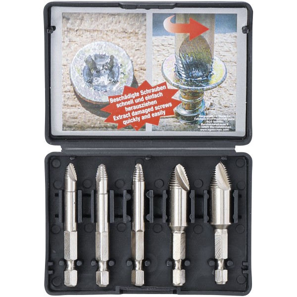 BGS Technic Screw Extractor Set | #0-#3 | 5 pcs. BGS Technic Screw Extractor Set | #0-#3 | 5 pcs.
