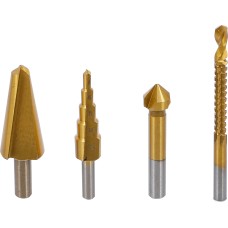 BGS Technic Multi-Drill-Set | HSS-G | titanium coated | 4 pcs.