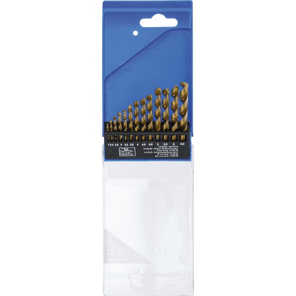 BGS Technic HSS Twist Drill Set | 1.5 - 6.5 mm | titanium coated | 13 pcs. BGS Technic HSS Twist Drill Set | 1.5 - 6.5 mm | titanium coated | 13 pcs.