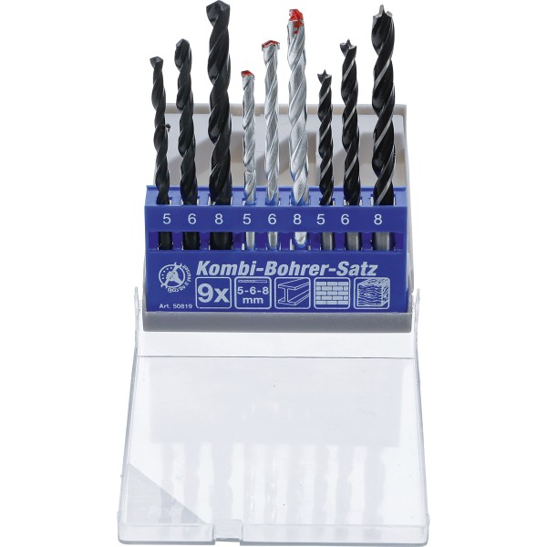 BGS Technic Combination Drill Set | 5 - 8 mm | 9 pcs. BGS Technic Combination Drill Set | 5 - 8 mm | 9 pcs.