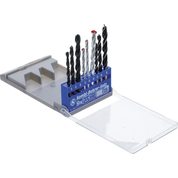 BGS Technic Combination Drill Set | 5 - 8 mm | 9 pcs. BGS Technic Combination Drill Set | 5 - 8 mm | 9 pcs.