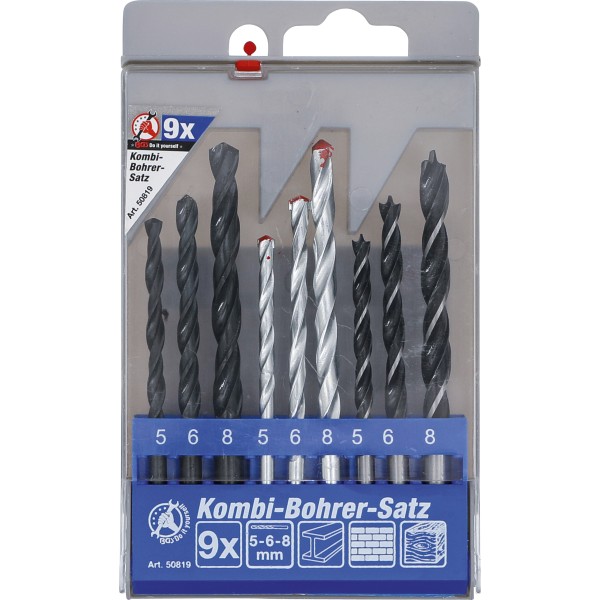 BGS Technic Combination Drill Set | 5 - 8 mm | 9 pcs. BGS Technic Combination Drill Set | 5 - 8 mm | 9 pcs.