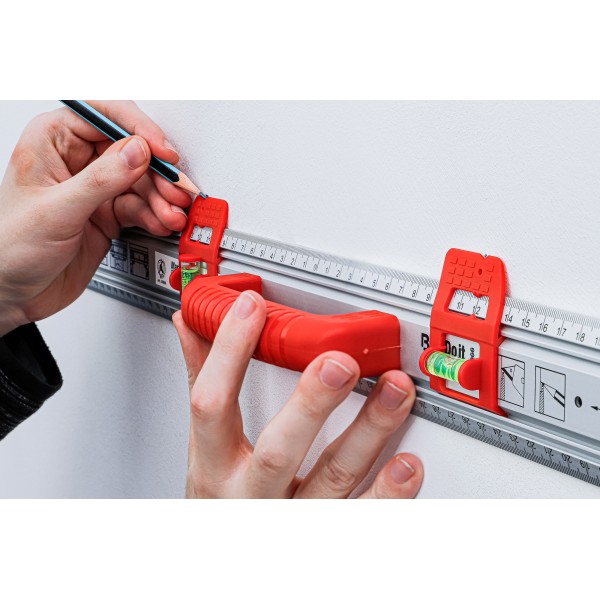 BGS Technic Cutting and Marking Ruler | with Handle and Spirit Level | 750 mm BGS Technic Cutting and Marking Ruler | with Handle and Spirit Level | 750 mm