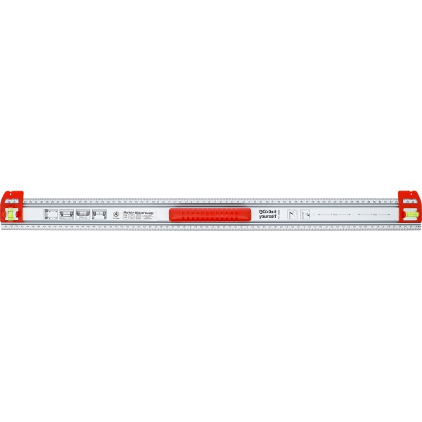 BGS Technic Cutting and Marking Ruler | with Handle and Spirit Level | 750 mm BGS Technic Cutting and Marking Ruler | with Handle and Spirit Level | 750 mm