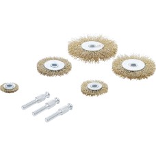 BGS Technic Steel Wire brush Set | ~ 25 - 75 mm | 8 pcs.