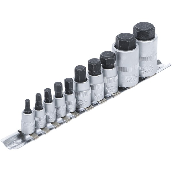 BGS Technic Bit Socket Set | extra short | internal Hexagon 4 - 19 mm | 10 pcs. BGS Technic Bit Socket Set | extra short | internal Hexagon 4 - 19 mm | 10 pcs.