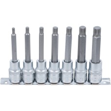 BGS Technic Bit Socket Set | 12.5 mm (1/2") Drive | Spline (for XZN) M5 - M14 | 7 pcs.