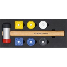 BGS Technic Hammer Set with Interchangeable Heads | Ø  43 mm | 9 pcs.