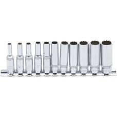 BGS Technic Socket Set, 12-point, deep | 6.3 mm (1/4