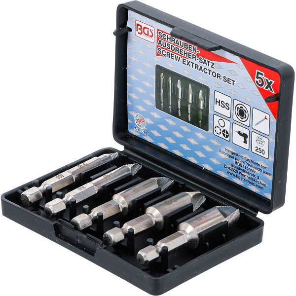 BGS Technic Screw Extractor Set | 5 pcs. BGS Technic Screw Extractor Set | 5 pcs.