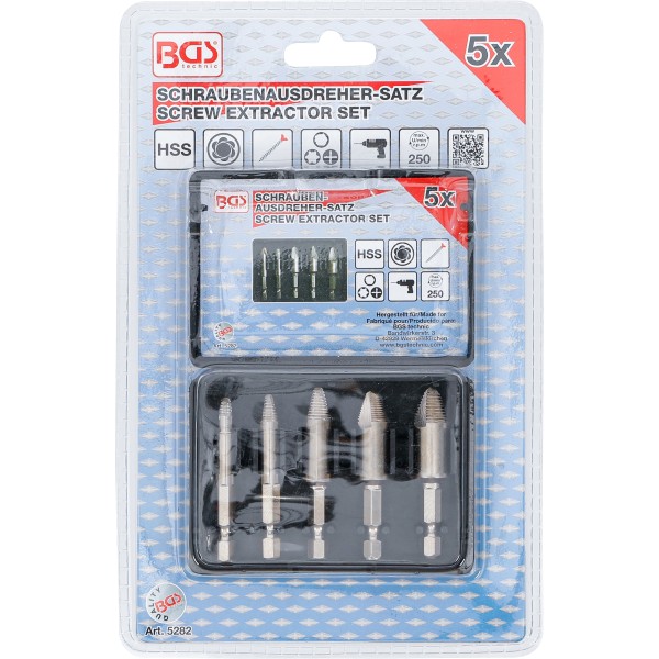 BGS Technic Screw Extractor Set | 5 pcs. BGS Technic Screw Extractor Set | 5 pcs.