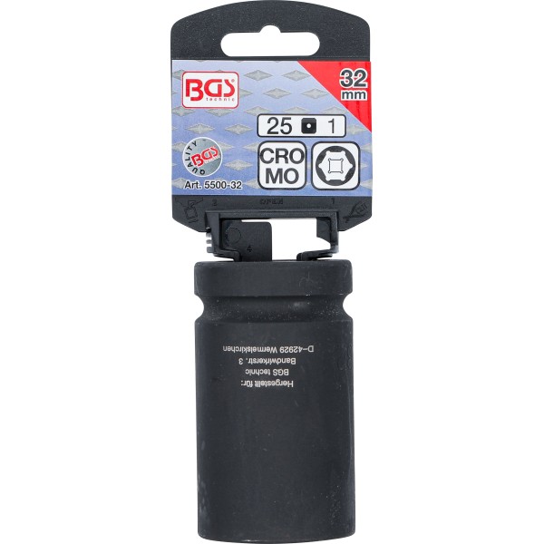 BGS Technic Impact Socket Hexagon, deep | 25 mm (1 BGS Technic Impact Socket Hexagon, deep | 25 mm (1