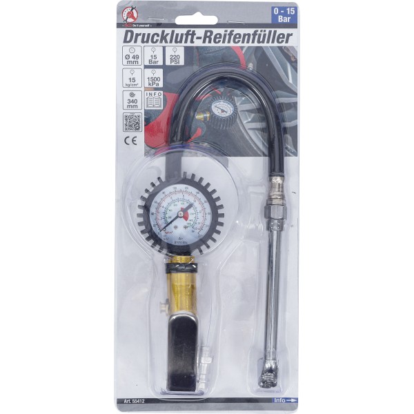 BGS Technic Air Tire Inflator | 0 - 15 bar BGS Technic Air Tire Inflator | 0 - 15 bar