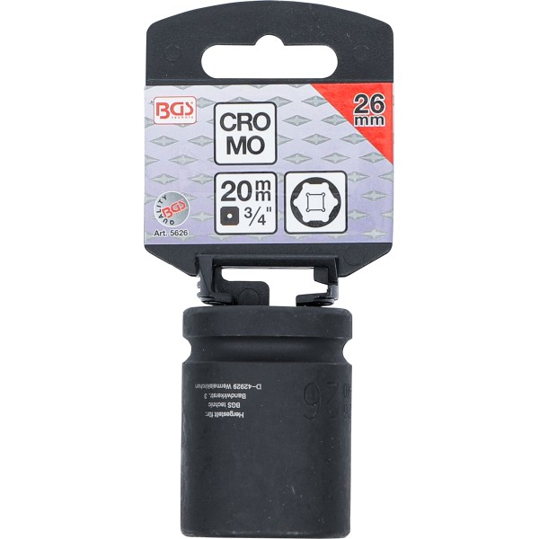 BGS Technic Impact Socket, Hexagon | 20 mm (3/4 BGS Technic Impact Socket, Hexagon | 20 mm (3/4