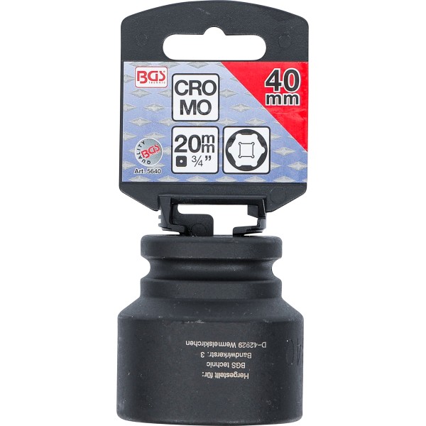 BGS Technic Impact Socket, Hexagon | 20 mm (3/4 BGS Technic Impact Socket, Hexagon | 20 mm (3/4