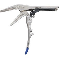 BGS Technic Automatic Locking Long Nose Grip Pliers | 190 mm