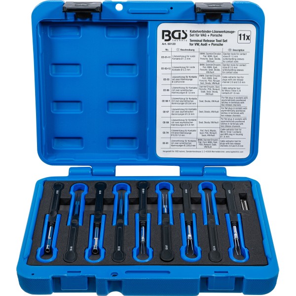 BGS Technic Terminal Tool Set | for VAG, Porsche | 11 pcs. BGS Technic Terminal Tool Set | for VAG, Porsche | 11 pcs.