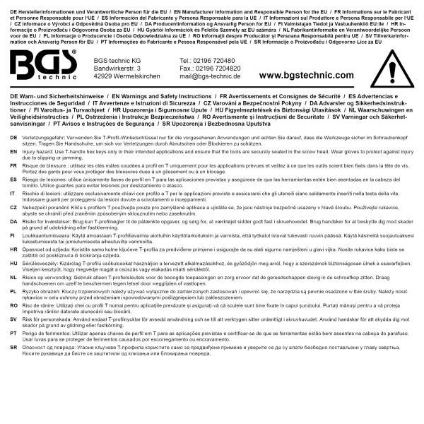 BGS Technic Screwdriver with Sliding T-Handle | T-Star (for Torx) | T30 BGS Technic Screwdriver with Sliding T-Handle | T-Star (for Torx) | T30