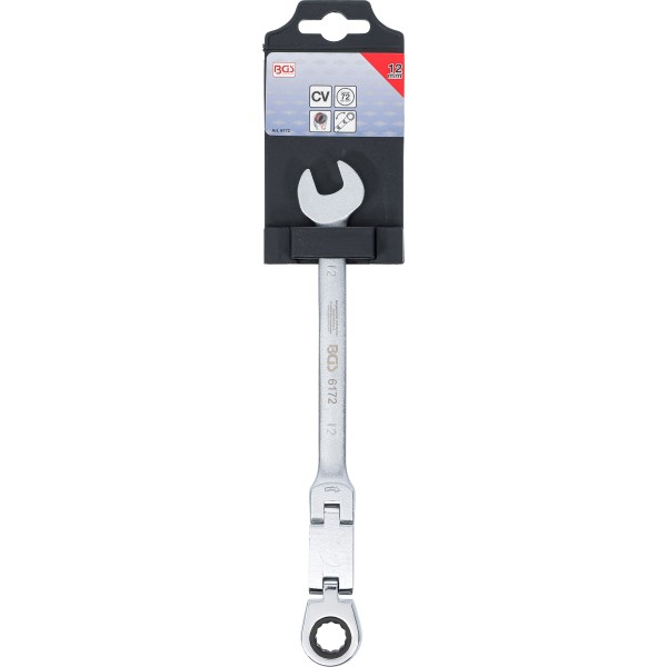 BGS Technic Double-Joint Ratchet Combination Wrench | adjustable | 12 mm BGS Technic Double-Joint Ratchet Combination Wrench | adjustable | 12 mm