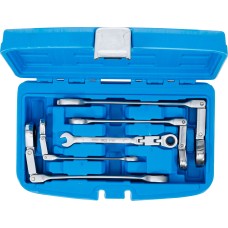 BGS Technic Double-Joint Ratchet Combination Wrench Set | adjustable | 8 - 19 mm | 5 pcs.