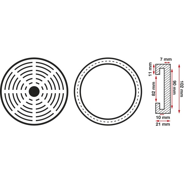 BGS Technic Rubber Pad | for Auto Lifts | Ø 100 mm BGS Technic Rubber Pad | for Auto Lifts | Ø 100 mm
