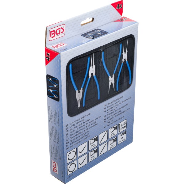 BGS Technic Circlip Pliers Set | 225 mm | 4 pcs. BGS Technic Circlip Pliers Set | 225 mm | 4 pcs.