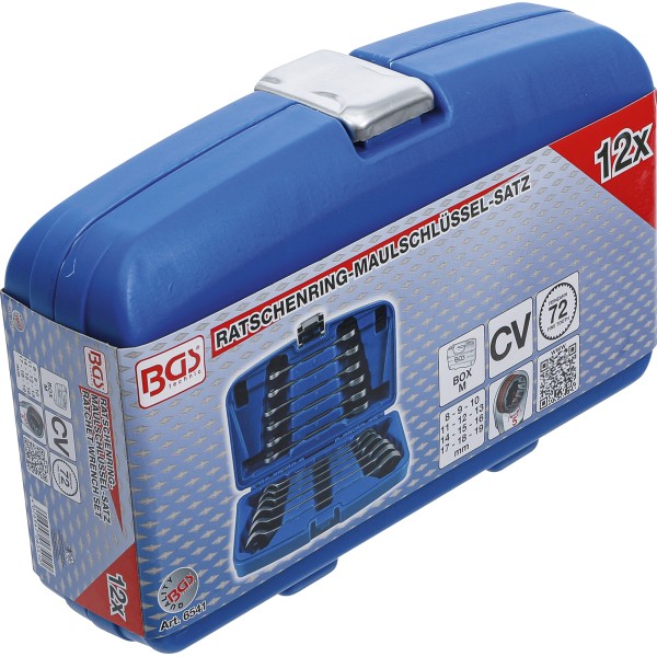 BGS Technic Ratchet Combination Wrench Set | 8 - 19 mm | 12 pcs. BGS Technic Ratchet Combination Wrench Set | 8 - 19 mm | 12 pcs.