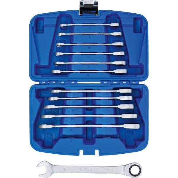 BGS Technic Ratchet Combination Wrench Set | 8 - 19 mm | 12 pcs. BGS Technic Ratchet Combination Wrench Set | 8 - 19 mm | 12 pcs.