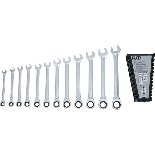 BGS Technic Ratchet Combination Wrench Set | 8 - 19 mm | 12 pcs. BGS Technic Ratchet Combination Wrench Set | 8 - 19 mm | 12 pcs.