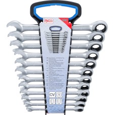 BGS Technic Open End Ratchet and Ratchet Ring Wrench Set | 12 pcs.