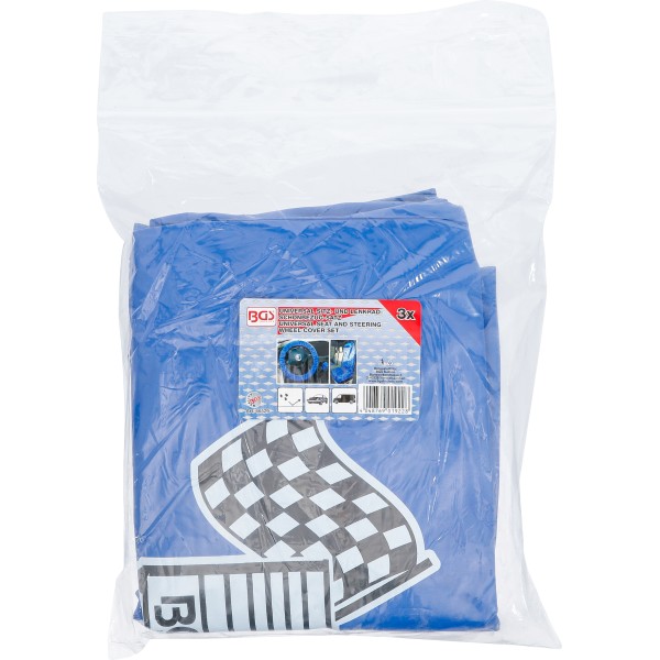 BGS Technic Protective seat and steering wheel cover | universal | imitation leather BGS Technic Protective seat and steering wheel cover | universal | imitation leather
