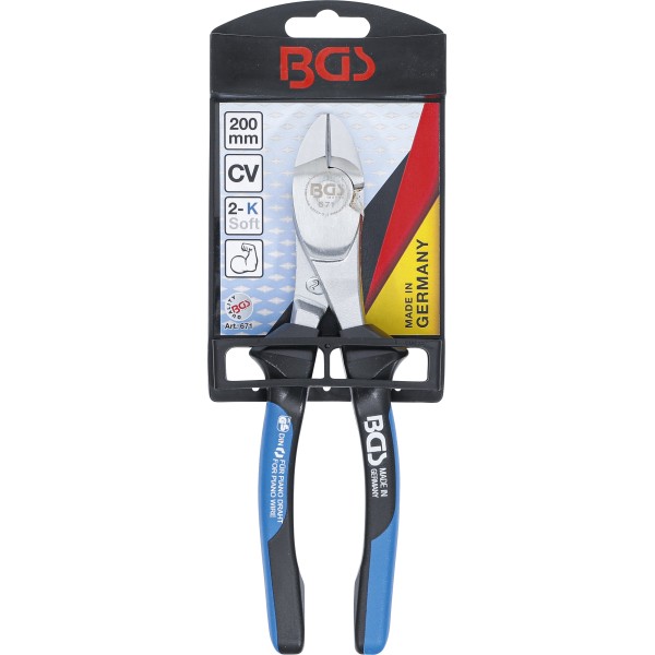 BGS Technic Heavy Duty Diagonal Side Cutter | for Piano Wire | 200 mm BGS Technic Heavy Duty Diagonal Side Cutter | for Piano Wire | 200 mm