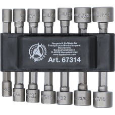 BGS Technic Nut Driver Set | 6.3 mm (1/4") Drive | Metric + Inch | 14 pcs.