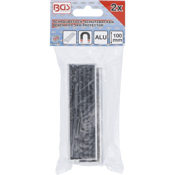 BGS Technic Bench Vice Jaw Protectors | Aluminium | 100 mm | 2 pcs. BGS Technic Bench Vice Jaw Protectors | Aluminium | 100 mm | 2 pcs.