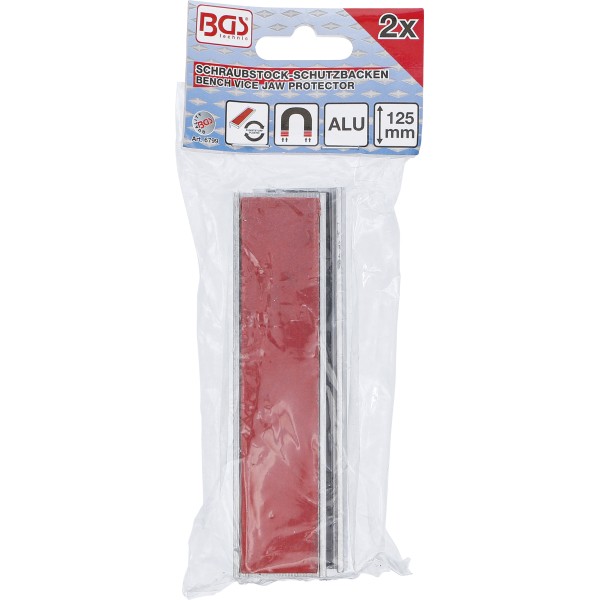 BGS Technic Bench Vice Jaw Protectors | Aluminium | 125 mm | 2 pcs. BGS Technic Bench Vice Jaw Protectors | Aluminium | 125 mm | 2 pcs.