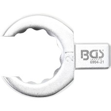 BGS Technic Push Fit Ring Spanner | open Type | 21 mm | Square Size 9 x 12 mm