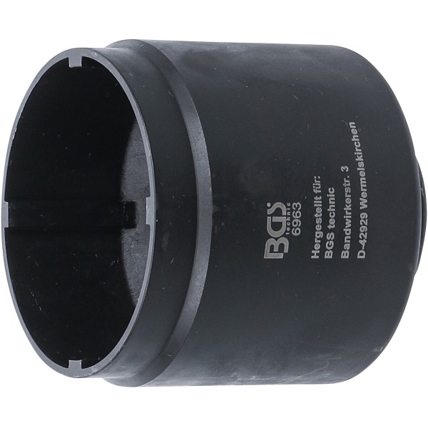 BGS Technic Main Transmission Shaft Nut Socket | for Scania 10 Speed Automatic Transmission | 64 x 79 mm BGS Technic Main Transmission Shaft Nut Socket | for Scania 10 Speed Automatic Transmission | 64 x 79 mm