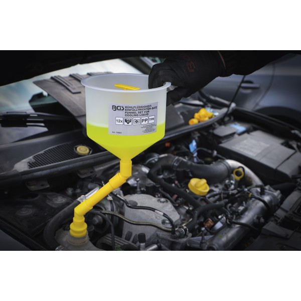 BGS Technic Cooling Liquid Funnel Set | 12 pcs. BGS Technic Cooling Liquid Funnel Set | 12 pcs.