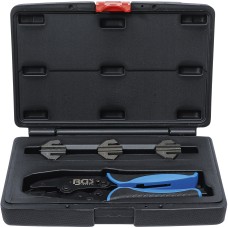 BGS Technic Crimping Pliers Set | with 3 Pairs of Jaws | for Solar Connectors MC3 / MC4 / Tyco