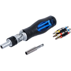 BGS Technic Joint Screwdriver Bit Set | with Ratchet Spinner Handle, reversible | 14 pcs.