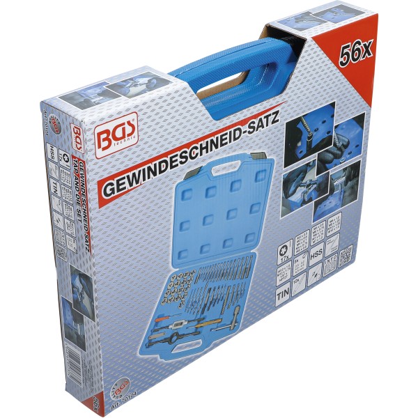 BGS Technic Tap and Die Set | M3 - M12 | 56 pcs. BGS Technic Tap and Die Set | M3 - M12 | 56 pcs.