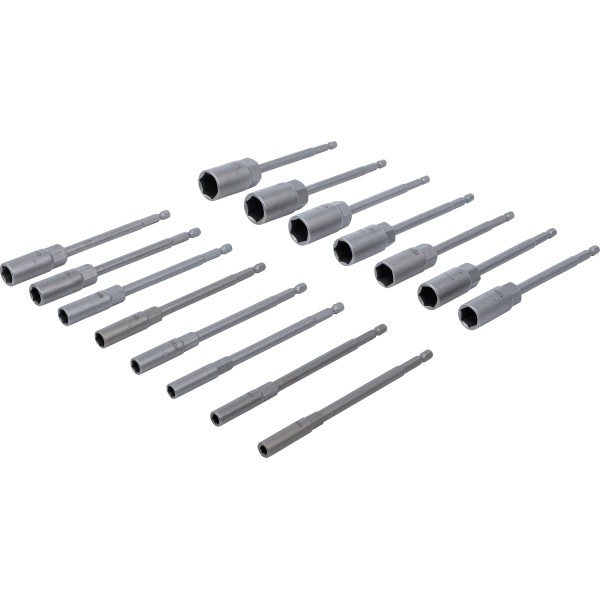 BGS Technic Socket Set, Hexagon | extra long | 6.3 mm (1/4 BGS Technic Socket Set, Hexagon | extra long | 6.3 mm (1/4