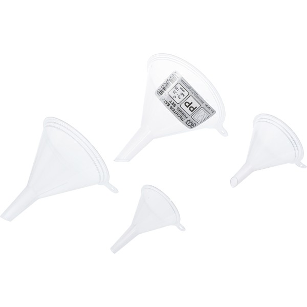 BGS Technic Funnel Set | food safe | Ø 55 - 125 mm | 4 pcs. BGS Technic Funnel Set | food safe | Ø 55 - 125 mm | 4 pcs.