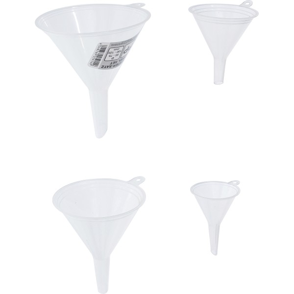 BGS Technic Funnel Set | food safe | Ø 55 - 125 mm | 4 pcs. BGS Technic Funnel Set | food safe | Ø 55 - 125 mm | 4 pcs.