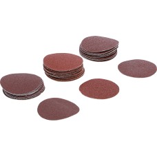 BGS Technic Sanding Pads for Eccentric Sanders | &Oslash;  50 mm | K 60 - 80 - 120 | 30 pcs.